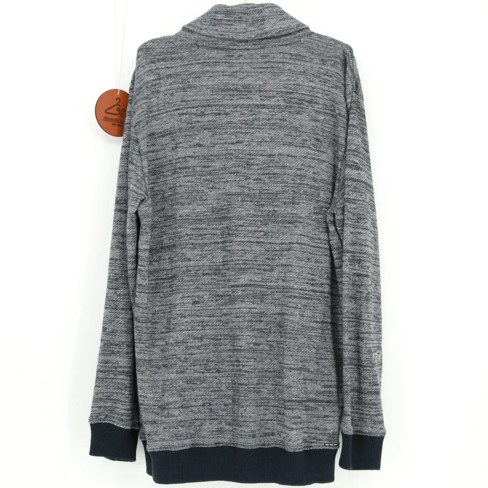 Vans Off The Wall Mens XXL Gray Marl Shawl Collar Button Front Cardigan Sweater